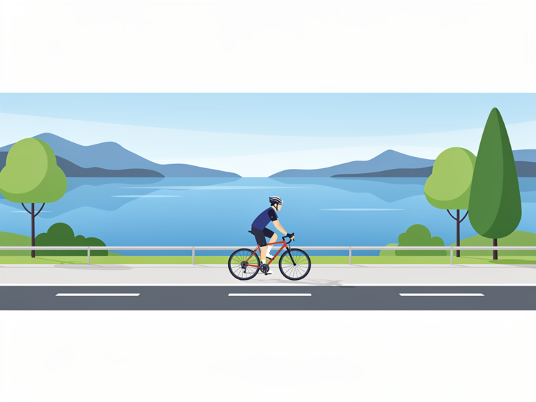 Sicher unterwegs am Bodensee – So gelingt das alleine Radfahren ohne Risiko Fahrradfahrerin allein auf sicherem Weg am Bodensee unterwegs im Grünen
