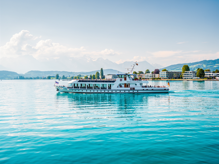 Entspannte Bodensee Schifffahrt ab Friedrichshafen mit Blick auf See und Uferlandschaft