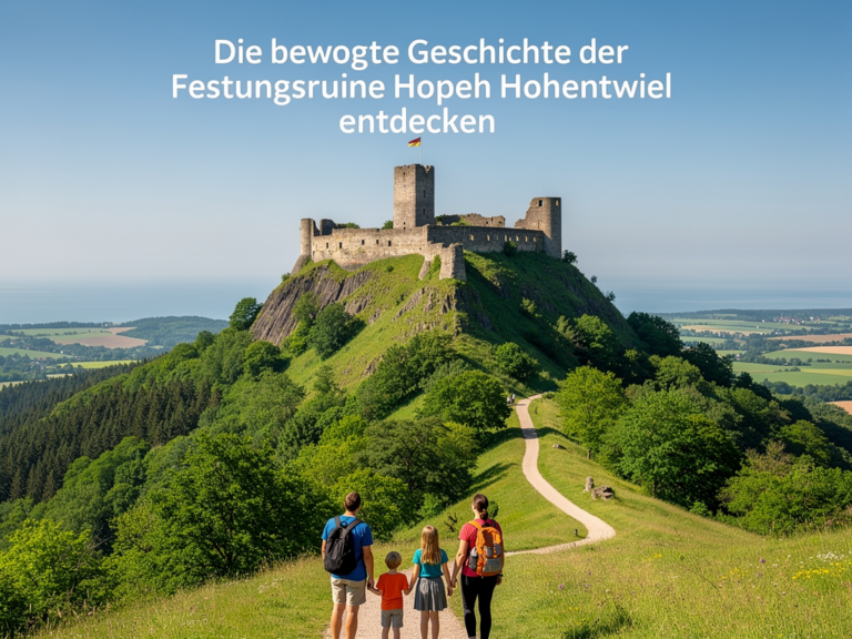 Festungsruine Hohentwiel mit historischen Mauern und Ausblick auf Landschaft am Bodensee