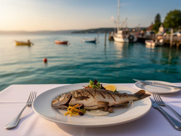 Frisches Felchenfilet am Bodensee im Fischerhafen Immenstaad genießen