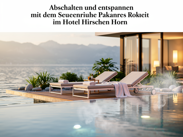 Entspannte Wellness-Landschaft mit Blick auf Bodensee im Hotel Hirschen Horn