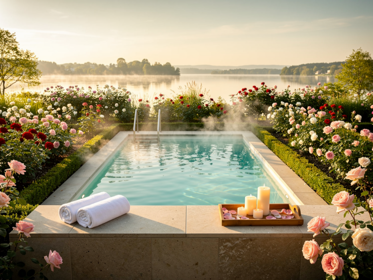 Romantische Wellnessmomente im duftenden Rosenbad der Insel Mainau