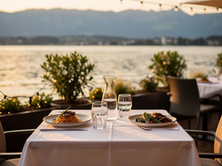 Italienisches Restaurant am Bodensee mit mediterraner Küche und Seenblick genießen