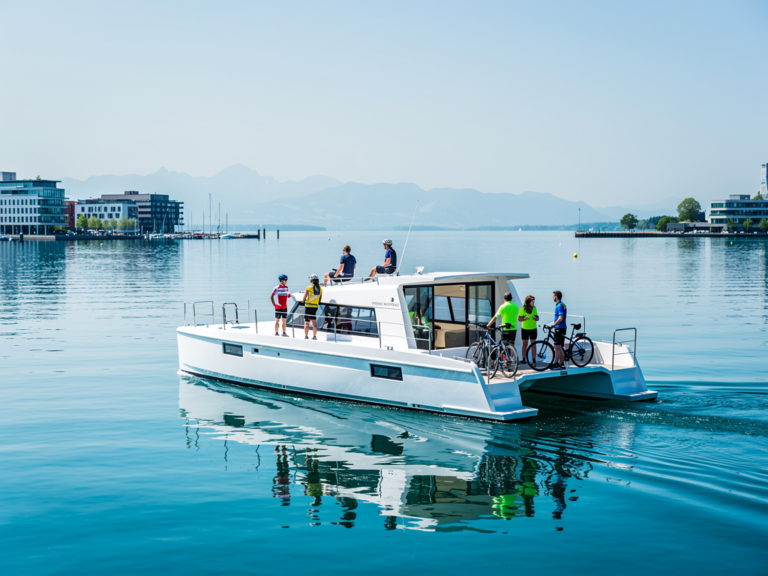 Katamaranfahrt auf dem Bodensee zwischen Konstanz und Friedrichshafen für Aktivurlauber