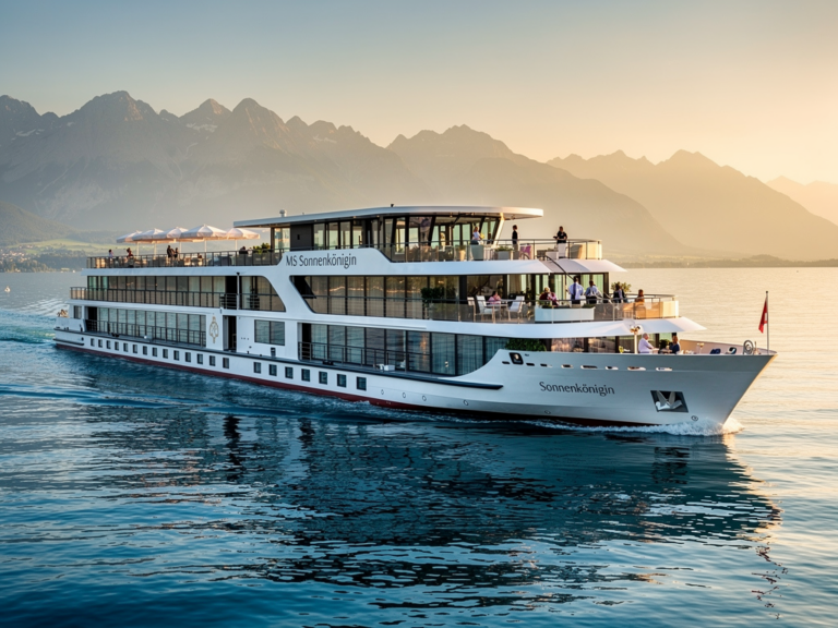 MS Sonnenkönigin Eventschiff luxuriöses Ambiente und Bodensee-Panorama bei Schifffahrt