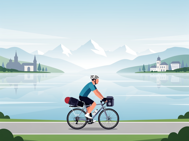 Radfahrer genießen Bodensee-Rundweg zwischen deutschem und schweizerischem Ufer