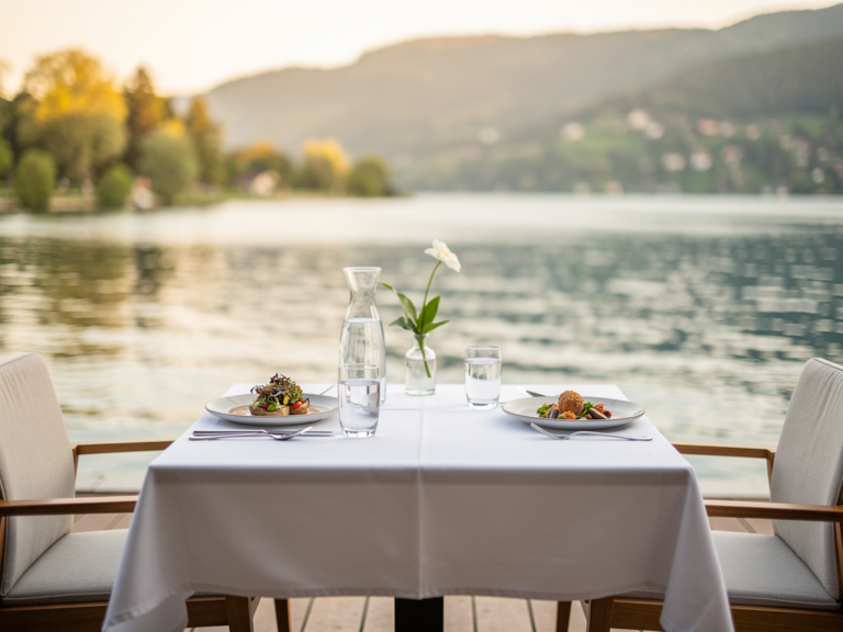 Die besten Restaurants mit Seeblick für unvergessliche Genussmomente am Wasser Gemütliches Restaurant mit Seeblick und Terrasse für entspannte Genussmomente