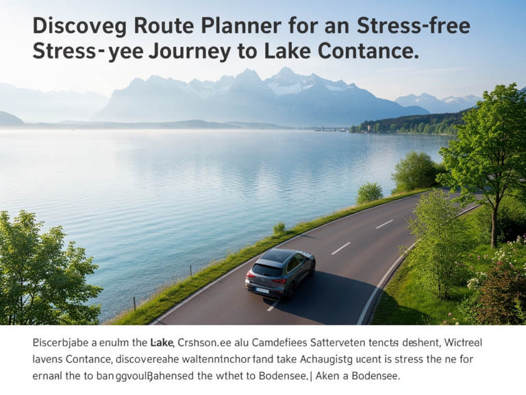 Ansicht eines digitalen Routenplaners für stressfreie Anreise zum Bodensee