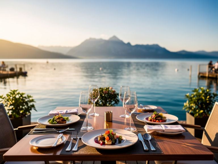 Seerestaurant Rotunde Lindau Testbericht umfassend und ehrlich bewertet Seerestaurant Rotunde Lindau Terrasse mit Blick auf Bodensee und Alpen