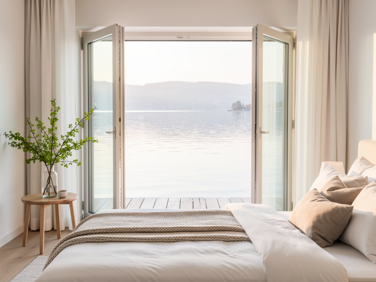 Unterkunft Konstanz: So finden Sie die perfekte Bleibe am Bodensee Modernes Hotel am Bodensee mit Blick auf den Konstanzer Hafen und Umgebung