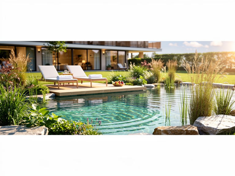 Bio-Pool im Wellnesshotel Wartegg eingebettet in natürliche, nachhaltige Umgebung