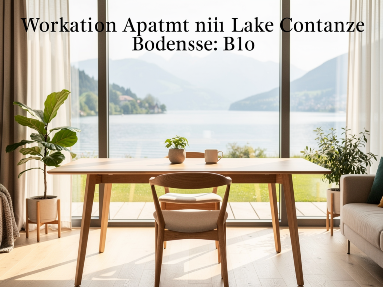 Arbeitsplatz mit Bodenseeblick und komfortabler Unterkunft für Workation Bodensee planen