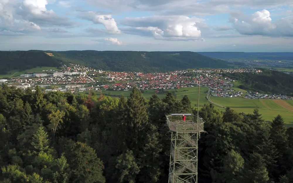 Lemberg Luftaufnahme mit Albtrauf
