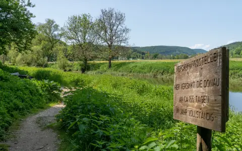 Donauversinkung Schild