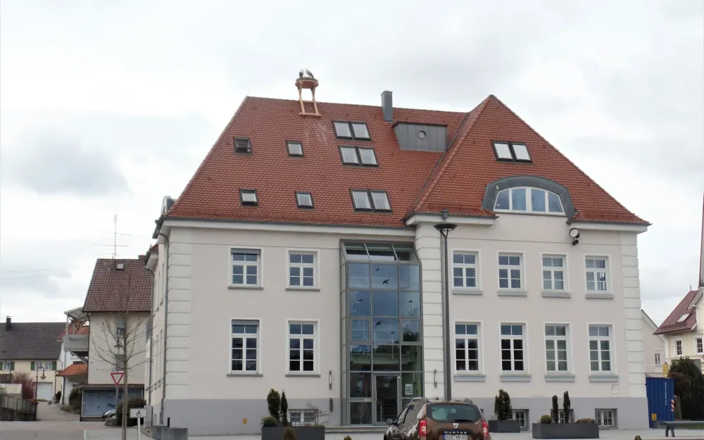 Storchennest Rathaus Ostrach