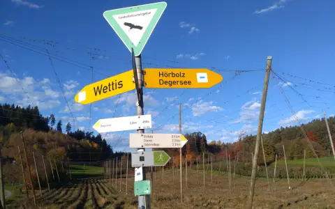 Wegweiser am Degersee
