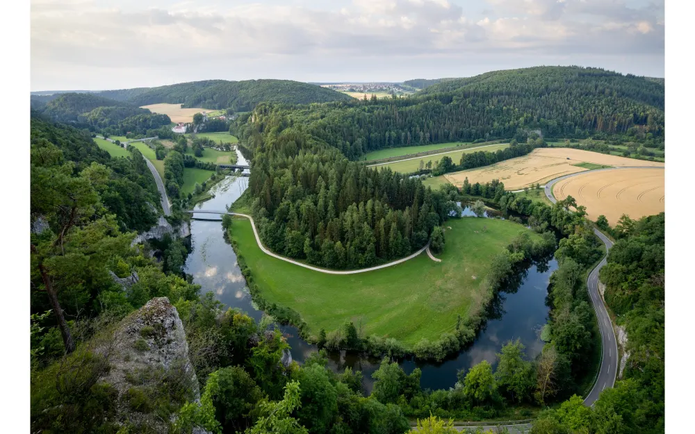Ausblick über die Donau bei Gutenstein