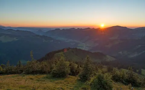 Abendstimmung auf dem Riedberger Horn bei Grasgehren
