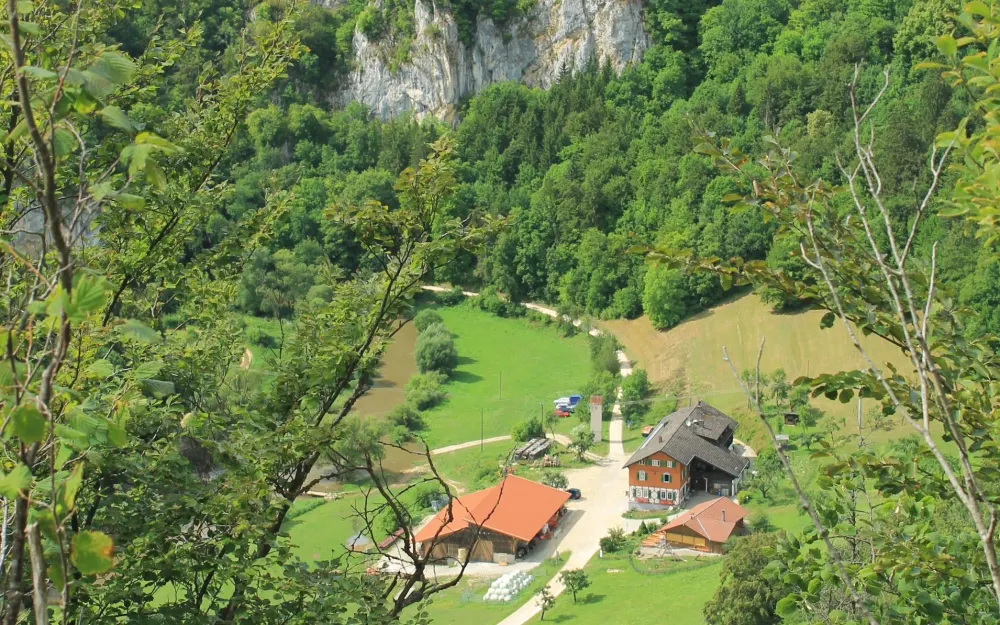 DonauWelle Donaufelsen Tour Aussicht auf das Jaegerhaus