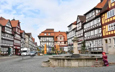 Symbolbild: Charming half-timbered houses in Bad Sooden-Allendorf, Germany.